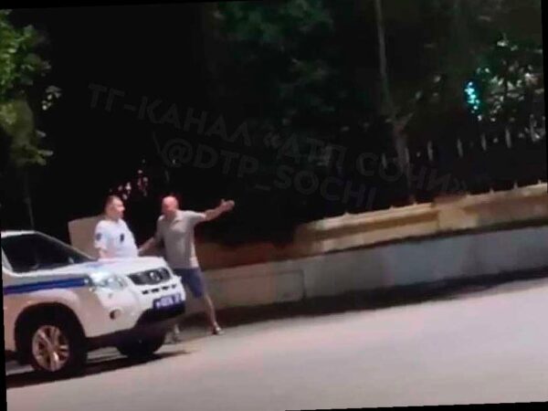 В Сочи пьяный мужчина напал на инспектора ГИБДД