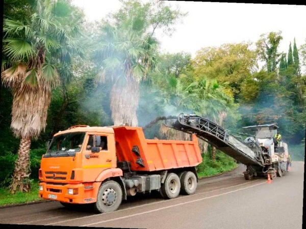 Ремонт Сухумского шоссе в Сочи