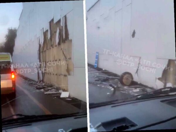 В Сочи «Газель» повредила подпорную стену